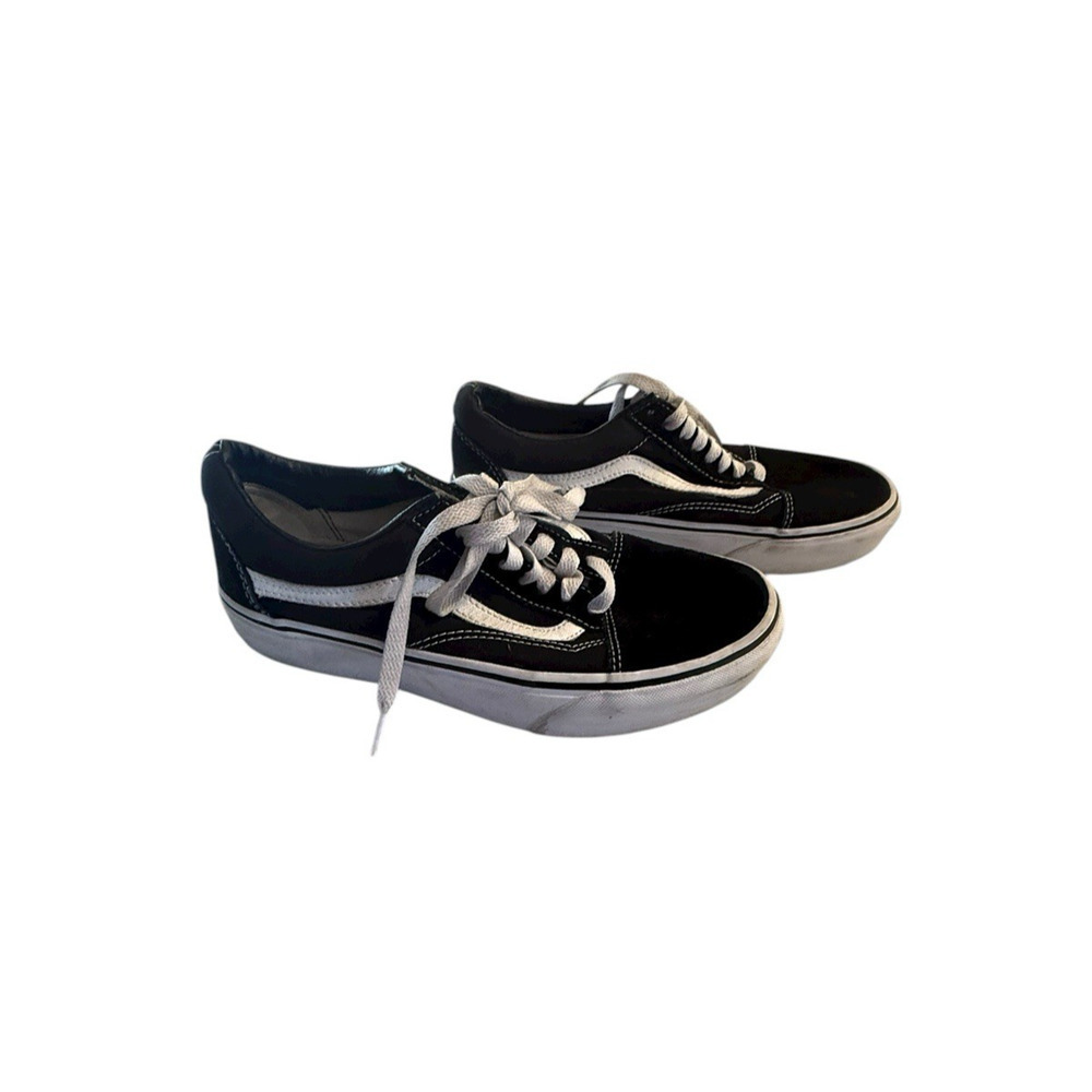 Vans Old Skool Black White Canvas Suede Low Top Sneakers Men’s 6.5 Women’s 8 EU